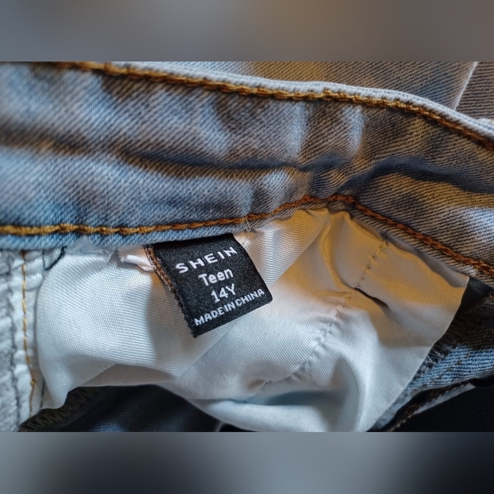 Shein Teen Flare Light Blue Jeans - Picture 5 of 9